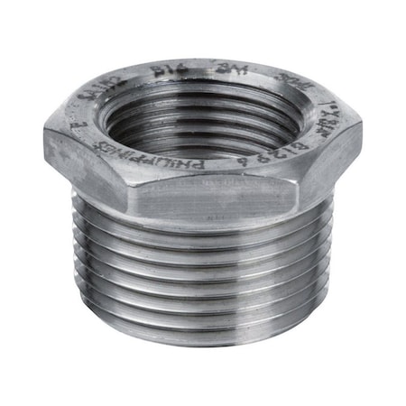 Smith-Cooper 2 in. MPT x 1.5 in. Dia. FPT Stainless Steel Hex Bushing 4868204